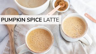 PUMPKIN SPICE LATTE RECIPE  DIY healthy Starbucks drink [upl. by Dnalon]