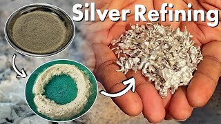 How to Refine Silver By Nitric Acid  Copper Method  Silver Refining [upl. by Anairuy]