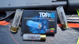 Total Fail Brenneke TOPAS 12ga 234quot 23oz Sabot Slug Test W Remington 870 amp 185quot Rifled Barrel [upl. by Atniuq866]