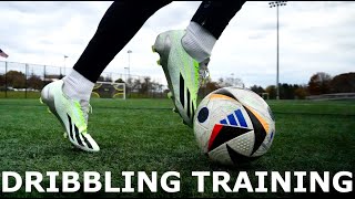 Solo Dribbling Training Session in Adidas X Strung [upl. by Jude]