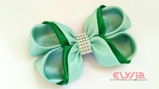 Bowl Ribbon Bow  DIY by Elysia Handmade [upl. by Acirderf233]