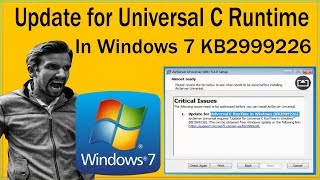 How To Solve Update for Universal C Runtime In Windows 7 KB2999226 [upl. by Grati]