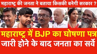 Maharashtra में BJP का घोषणा जारी होने केबाद Survey महाराष्ट्र की जनता ने बताया किसकी सरकार बनेगी [upl. by Crespi565]