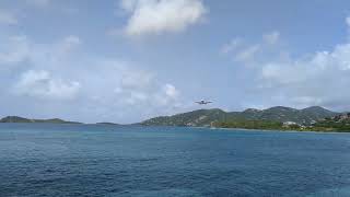 EIS Final Approach Envoy E175 Landing at Terrance B Lettsome Airport on Beef Island Tortola BVI [upl. by Annaul]