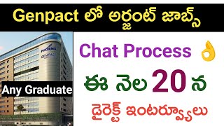 Genpact chat support jobs  Genpact walkins in hyderabad  latest jobs in hyderabad [upl. by Ennoved394]