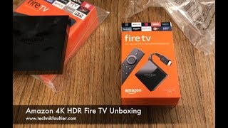 Amazon 4K HDR Fire TV Unboxing [upl. by Lellih]