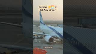 Sunrise airport BenGurion Israel plane [upl. by Trilly415]