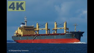 NORDIC INCHEON  Shipspotting Germany 🇩🇪 IMO 9649873  River Elbe near City Otterndorf  4K VIDEO [upl. by Eidoj656]