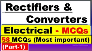 Rectifier and Converter MCQ  Rectifiers and Filters MCQ  Rectifiers and Converters  Part1 [upl. by Eet]