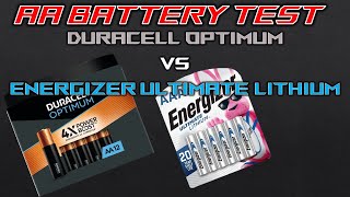 Battery Test Energizer Ultimate Lithium vs Duracell Optimum AA [upl. by Joktan]