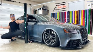 This BAGGED Audi S5 goes CRAZY in a FRESH NEW LOOK [upl. by Modeerf]