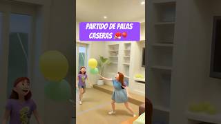 Partido de Palas Caseras ¡Platos de Cartón Globos y Diversión 🏓🎈  LaLaBla [upl. by Yelekalb990]