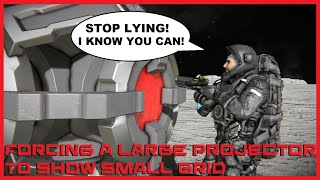 SPACE ENGINEERS Forcing a large grid projector to show small grid  by Kelevra [upl. by Nonnahc731]