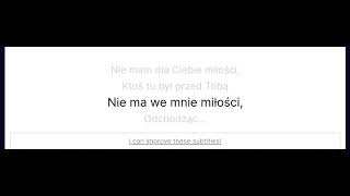 Skubas  nie mam dla Ciebie miłości karaoke [upl. by Annyahs]