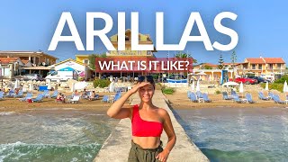 Arillas Corfu  What Is It Like July 2021  Corfu Travel Vlog 🇬🇷 [upl. by Margreta418]