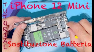 iPhone 12 Mini  Sostituzione batteria [upl. by Diraj]