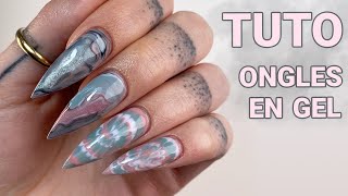 TUTO REMPLISSAGE ONGLES EN GEL  Forme Stiletto 😱 [upl. by Thagard]