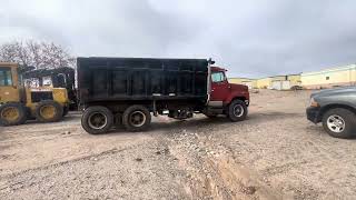 1987 Navistar International F2674 dump truck  Besse Forest Products – Goodman WI – 12102024 [upl. by Enyahs484]