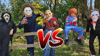 MICHAELS MYERS VS FREDDY KRUGER VS CHUCKY VS GHOSTFACE VS BILLY HORROR DEATH MATCH [upl. by Winny]