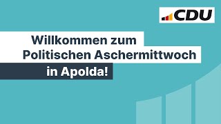 Politischer Aschermittwoch aus Apolda mit Friedrich Merz und Mario Voigt [upl. by Dori783]