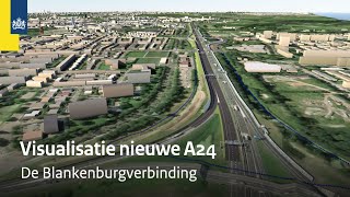 De nieuwe snelweg A24 in vogelvlucht  Animatie [upl. by Snah633]