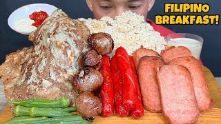 SpamLonganisaHotdogTortang Talong at Kape Mukbang Asmr  Pinoy ALMUSAL Mukbang Philippines [upl. by Akahc328]