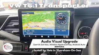 VW T61 Transporter Gets Large Vehicle Sat Nav Wireless CarPlay KENWOOD DNR992RVS vw vwt6 satnav [upl. by Michell]