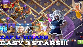 310  Zap Titan Attack Strategy TH16  Legend League 7  Clash of Clans [upl. by Attekahs]