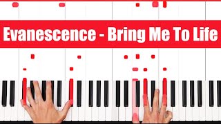 Bring Me To Life Piano  How to Play Evanescence Bring Me To Life Piano Tutorial [upl. by Aihcats702]