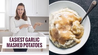 Easiest Garlic Mashed Potatoes Recipe  Pinch of Yum [upl. by Stelmach]