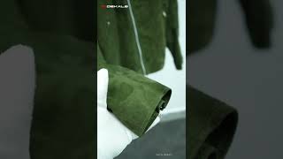 Goat Suede Leather Jacket  LEATHER GOODS MANUFACTURING [upl. by Pedersen699]