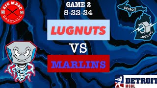 LUGNUTS VS MARLINS  DETROIT MSBL  FULL GAME FOOTAGE  GAME 2 [upl. by Aland161]