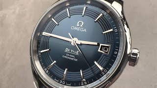 Omega De Ville Hour Vision 43133412103001 Omega Watch Review [upl. by Starinsky425]