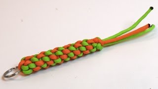 Circle Stitch Paracord Keychain Tutorial [upl. by Llerrod328]