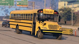 American Truck Simulator  School Bus Mod  ATS 144 and 145 [upl. by Llerihs]