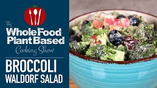 Plant Based Vegan Broccoli Waldorf Salad Recipe [upl. by Xela742]