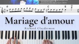 Mariage damour  Richard Clayderman   Piano Tutorial EASY  WITH Music Sheet  JCMS [upl. by Sindee903]