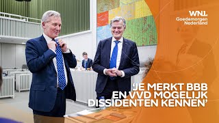 Stemmen senatoren VVD en BBB toch voor spreidingswet Geert Wilders kijkt gespannen toe [upl. by Atirat687]