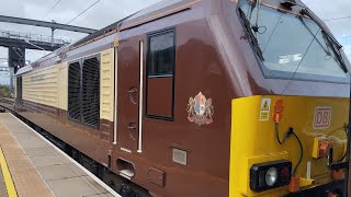 1Z82 The Departure from Reading of the British Pullman to Newbury Racecourse [upl. by Ranilopa]