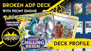 Updated ADP Zacian Deck Profile With Chilling Reign  PEONY  TURN 1 GX Pokemon TCG [upl. by Saffian237]