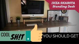 IKEA SKARSTA Sit Stand Desk Review  Cool Sht You Should Get [upl. by Bywaters466]