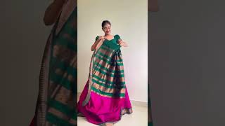 Lehenga Style Draping Saree♥️♥️♥️ drapingtechnique lehenga saree [upl. by Iormina]