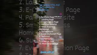 Top 10 HTML CSS projects for beginners ❤️ lovecoders programming coding codingpractices [upl. by Gilletta]