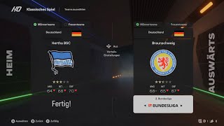 Lets Simulate FC 25 2 Bundesliga 9 Spieltag Hertha BSC VS Eintracht Braunschweig [upl. by Riffle]