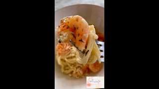 Shrimp Alfredo Pasta 🦐🍝 😋 [upl. by Etheline]