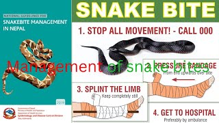 complete treatment of snakebite as per National guidelines of Nepal 2019  EDCD study along [upl. by Nodarb709]