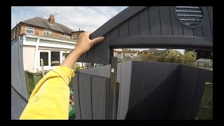 KETER Darwin Shed in Grey from Wickes  Complete installation GOPRO 4K [upl. by Iatnahs]