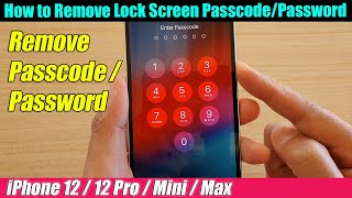 iPhone 1212 Pro How to Remove Lock Screen Passcode  Password [upl. by Ehrsam]