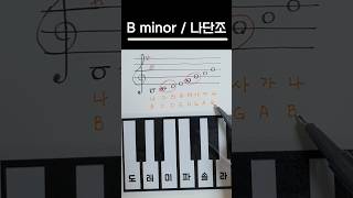 음악이론 b minor key  나단조 [upl. by Bautram928]