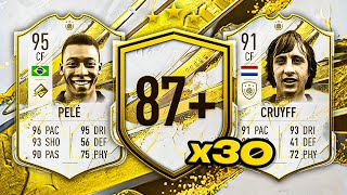 30x 87 BASE OR MID ICON PACKS 😱 FIFA 23 Ultimate Team [upl. by Xuaegram722]